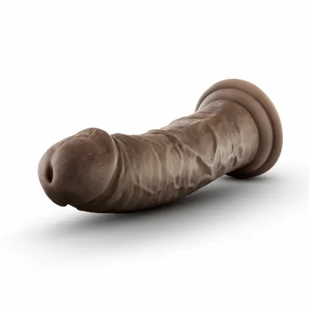 Blush Dr. Skin 8'' Intimate Model with Suction Base - Chocolate Brown