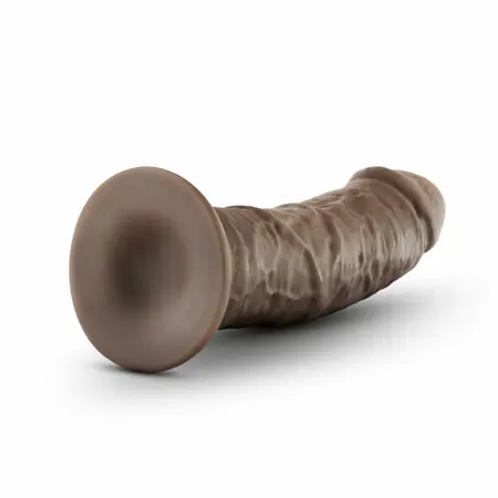 Blush Dr. Skin 8'' Intimate Model with Suction Base - Chocolate Brown