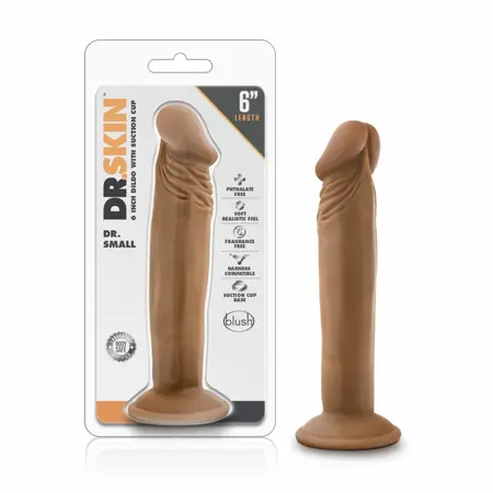 Dr. Skin Dr. Small Model 6.5'' with Suction Cup Mocha PVC