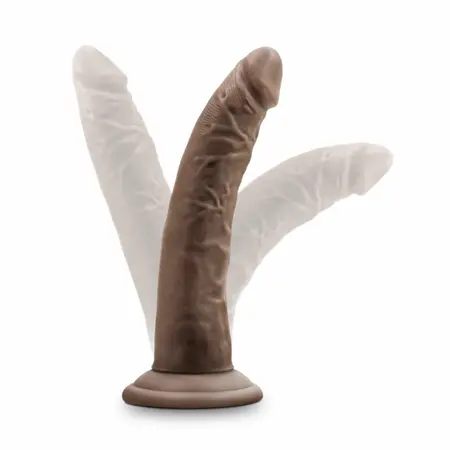 Blush Dr. Skin 7'' anatomski dildo sa vakuum postoljem, mekani PVC u bež boji