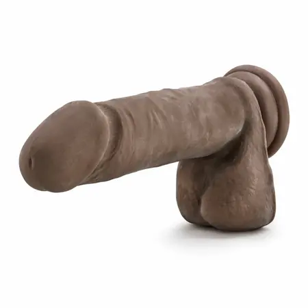 Blush Dr. Skin Mr. Magic realistični dildo od 23 cm sa vakuumskim postoljem u boji čokolade