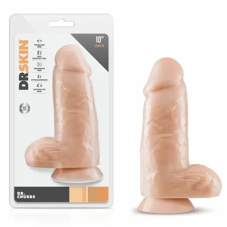 Blush Dr. Skin Dr. Chubbs Vanilla intimni model sa vakuum bazom 25 cm