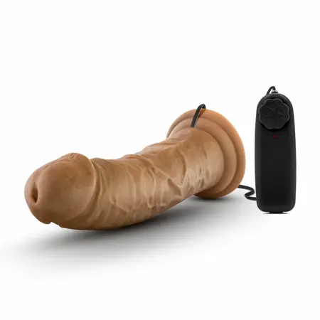 Blush Dr. Skin Dr. Joe 8'' Vibrating Model with Suction Cup Mocha