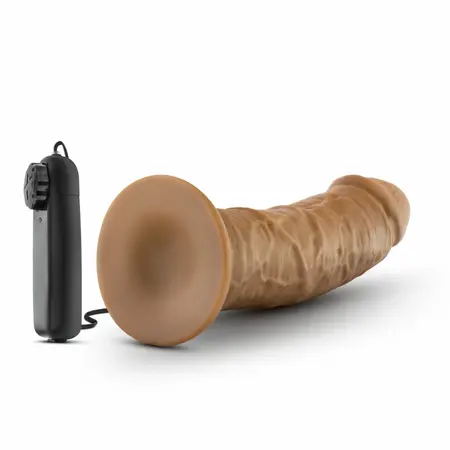Blush Dr. Skin Dr. Joe 8'' Vibrating Model with Suction Cup Mocha