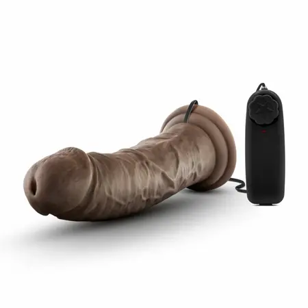 Dr. Skin Dr. Joe vibrirajući intimni model od 8 inča sa vakuumskom čašom, čokoladni
