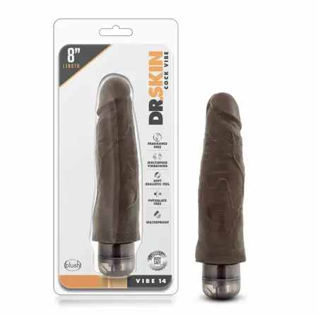 Dr. Skin Vibe No14 Chocolate - Anatomical Vibrating Intimate Device