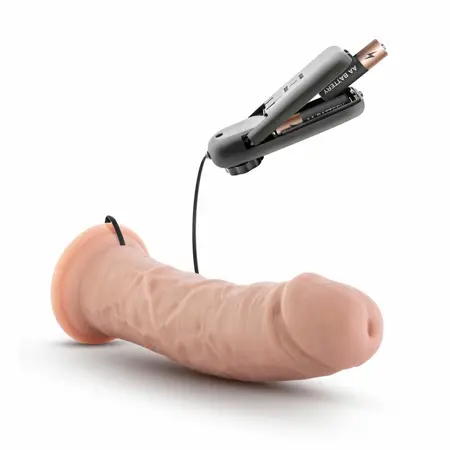 Blush Dr. Skin Dr. Joe vibrirajući dildo od 8 inča sa vakuum postoljem u boji vanile