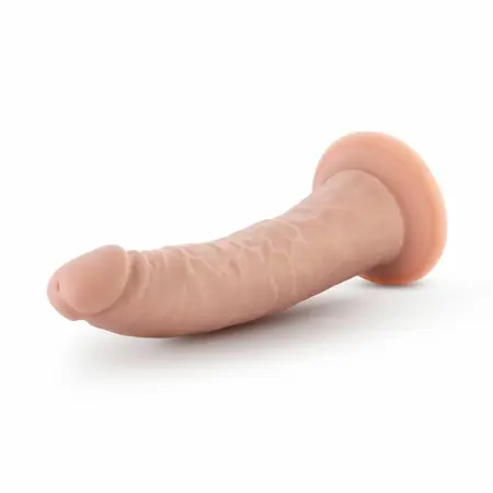 Dr. Skin Vanilla anatomski dildo od 18 cm sa vakuum postoljem, PVC