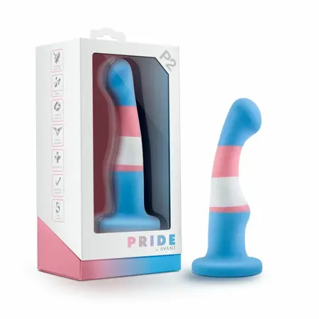 Blush Avant Pride True Blue Silicone Intimate Model with Suction Cup
