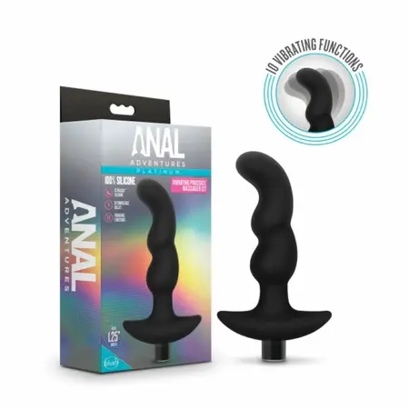 Blush Novelties Anal Adventures Platinum Vibrating Massager 03 Silicone Black
