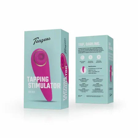 Teazers Tapping intimni stimulator, 6 modova, vodootporan, USB, 24mm, roze