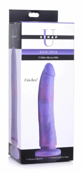 NS Novelties Magic Stick silikonski model od 20cm sa šljokicama i vakuum postoljem
