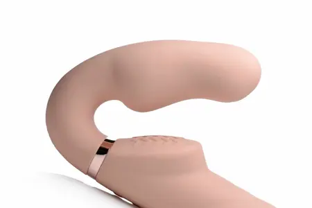 Swirl Strapless Vibrating Intimate System with Adjustable Fit, Purple