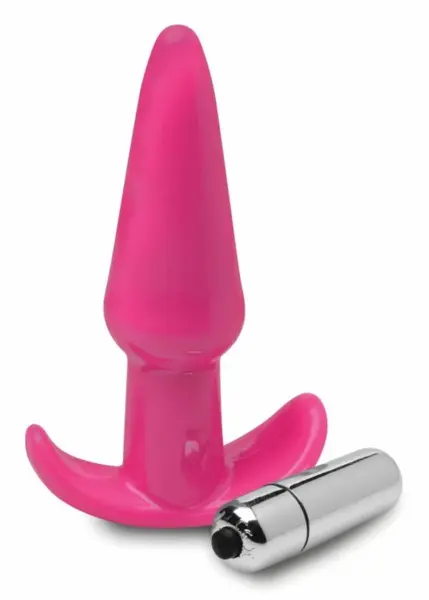 Blush Novelties Anal Adventures Vibrating Plug, Smooth Silicone, Black