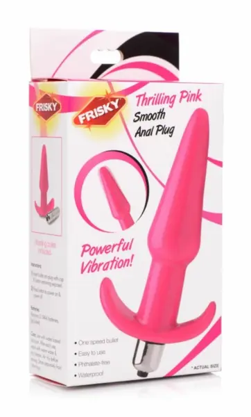 Blush Novelties Anal Adventures Vibrating Plug, Smooth Silicone, Black