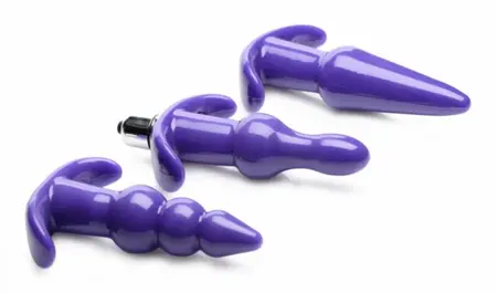 NS Novelties Thrill Trio Vibrating Plug Set - 3 Sizes, Waterproof