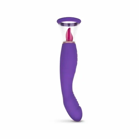 EasyToys intimni vakuumski sistem i dvostrani vibrator, ljubičasti, USB