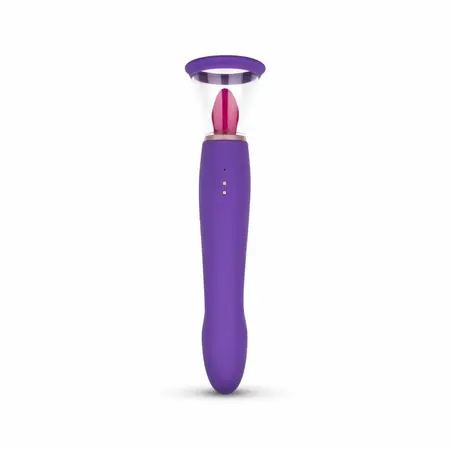 EasyToys intimni vakuumski sistem i dvostrani vibrator, ljubičasti, USB