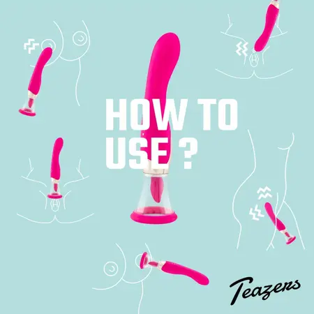 Teazers Pleasure Pump Pink multifunkcionalni sistem sa vibratorom za G tačku