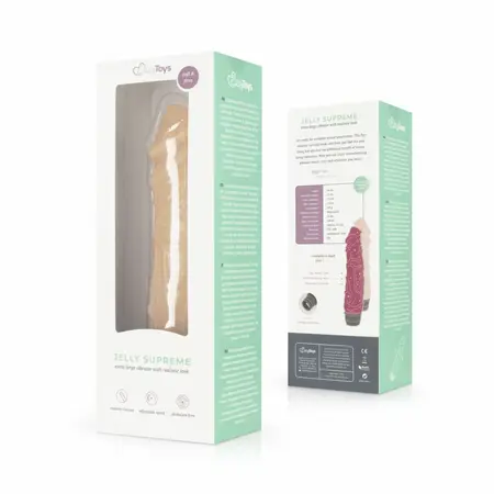 Jelly Supreme fleksibilni model, žilavi intimni vibrator, 21 cm, providan