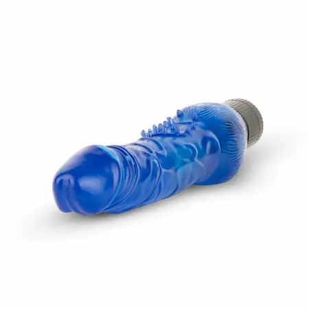Jelly Infinity vibrator Plavi - Fleksibilni silikonski model sa teksturom vena