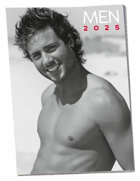 Pin-up kalendar za 2025. godinu: Zidni kalendar sa umetničkim fotografijama muškaraca