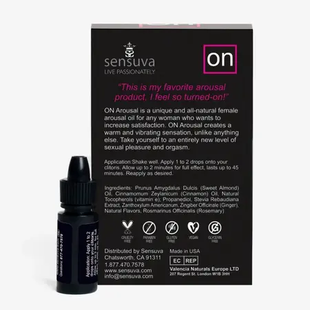 Sensuva On For Her Ultra Intimate Oil 5 ml, unapređena biljna formula