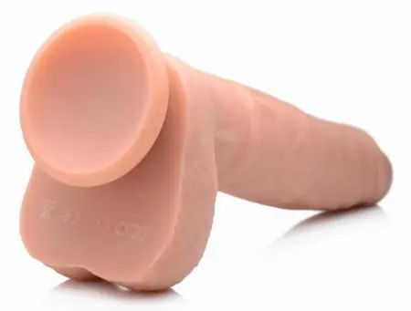 Nalone XL vibrirajući i pulsirajući silikonski model sa vakuum postoljem u crnoj boji