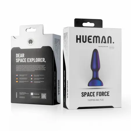 Hueman Space Force vodootporni silikonski plug sa vibracijom i potiskivanjem