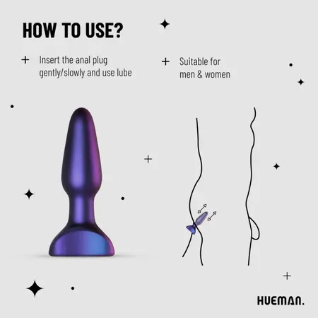 Hueman Space Force vodootporni silikonski plug sa vibracijom i potiskivanjem