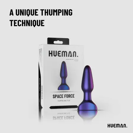 Hueman Space Force vodootporni silikonski plug sa vibracijom i potiskivanjem