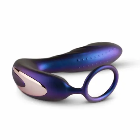 Hueman Black Hole analni vibrator i potporni prsten, 10 modova, silikon