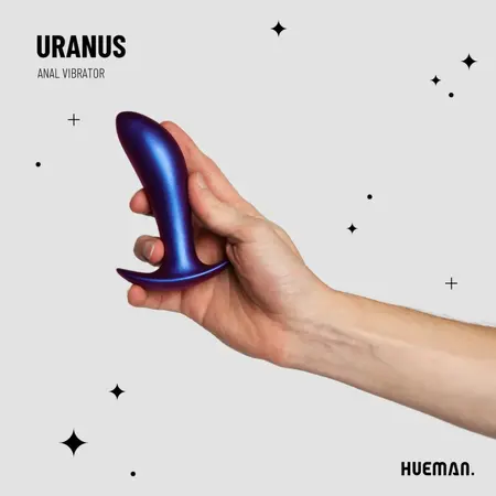 Hueman Uranus bežični silikonski masažer za prostatu sa 10 modova rada u crnoj boji