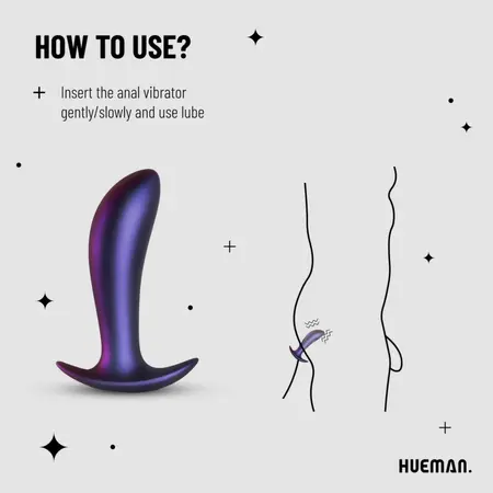Hueman Uranus bežični silikonski masažer za prostatu sa 10 modova rada u crnoj boji