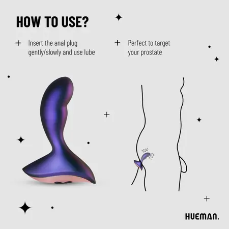 Hueman Intergalactic silikonski bežični analni stimulator sa 10 modova