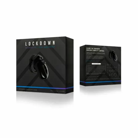 XR Brands Lockdown Secure anatomski kavez mali sa prstenovima različitih veličina