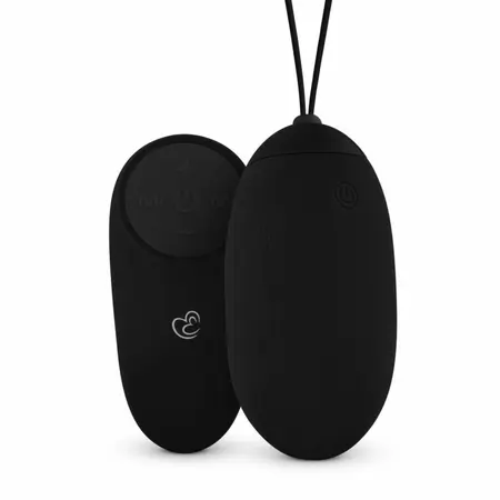 Easytoys XL vibrirajuće silikonsko jaje na daljinsko upravljanje crno