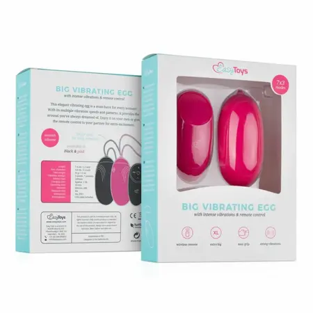 Easytoys XL Bežično vibrirajuće jaje Pink - Daljinski, Vodootporno, Silikon