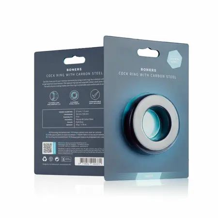 Boners Adjustable Silicone Enhancement Ring with Steel Core, Black
