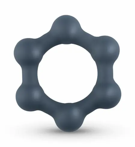 Boners Hexagon silikonski prsten sa integrisanim čeličnim elementima, crni