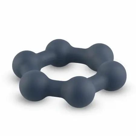 Boners Hexagon silikonski prsten sa integrisanim čeličnim elementima, crni