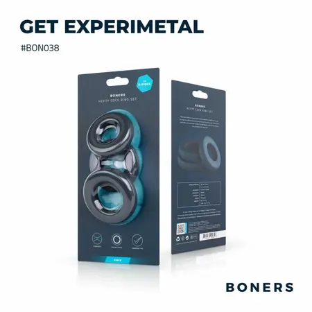 Boners Silicone Ring Set Large - Flexible 3-Piece Anatomical System