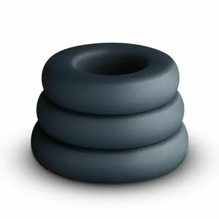 Boners Silicone Ring Set Large - Flexible 3-Piece Anatomical System