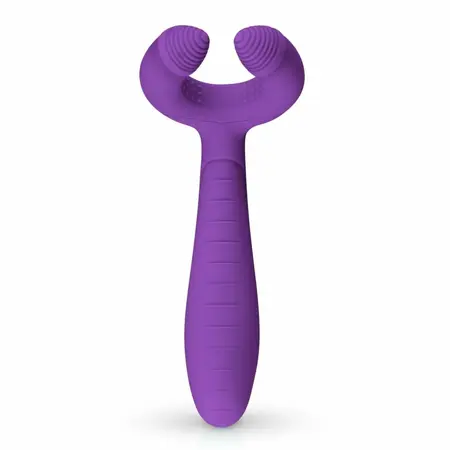EasyToys vibrator za parove Purple sa dva motora, fleksibilnim prstenom i telom
