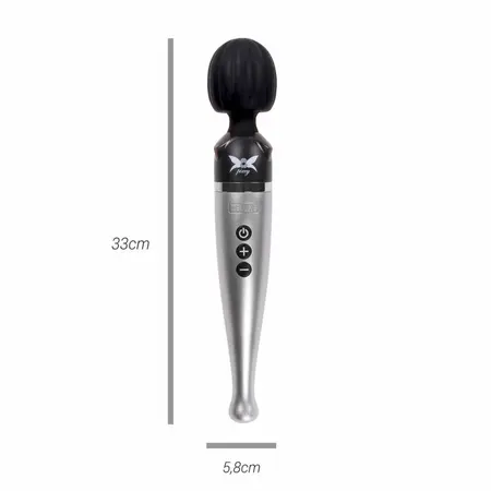 Pixey Deluxe Wireless Rechargeable Wand Massager - 10 Modes, Splash-Proof