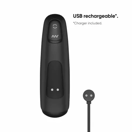 Nexus Revo Intense Rotirajući masažer Crni Vodootporni Silikon