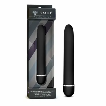 Luxuriate Rose Black vibrator sa više brzina i satenski nežnom površinom