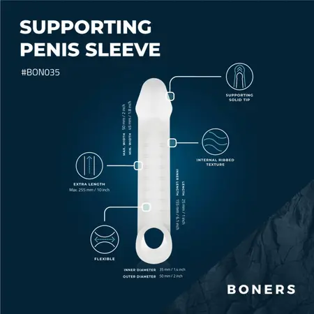 Boners silikonska navlaka za produženje i podršku, providna, 20 cm