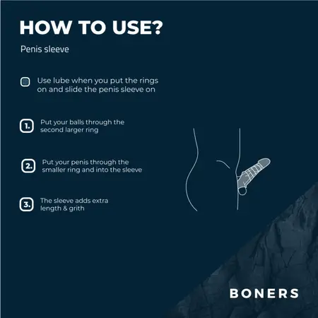 Boners silikonska navlaka za produženje i podršku, providna, 20 cm