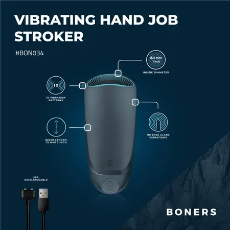 Boners Intimate Machine vibrirajući simulator od sivog silikona sa 10 modova vibracije
